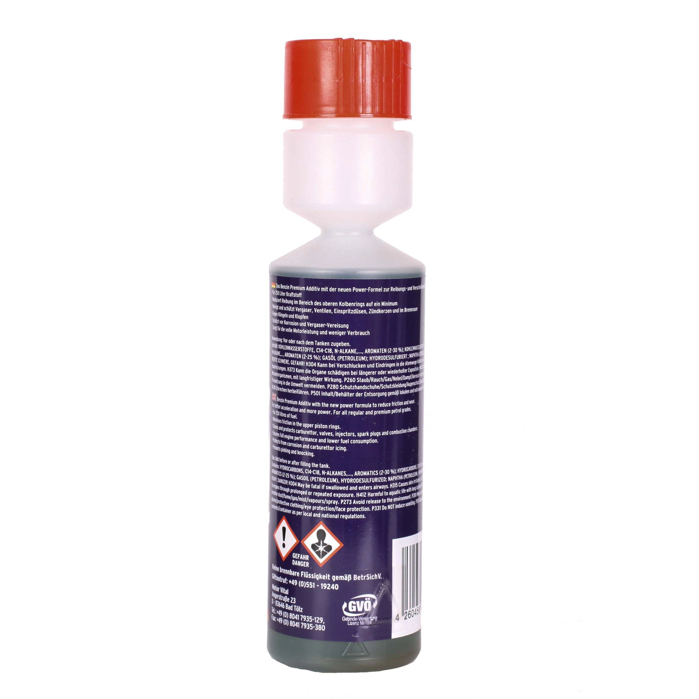 Motor Vital Benzin Premium Additiv-250ml-rückseite